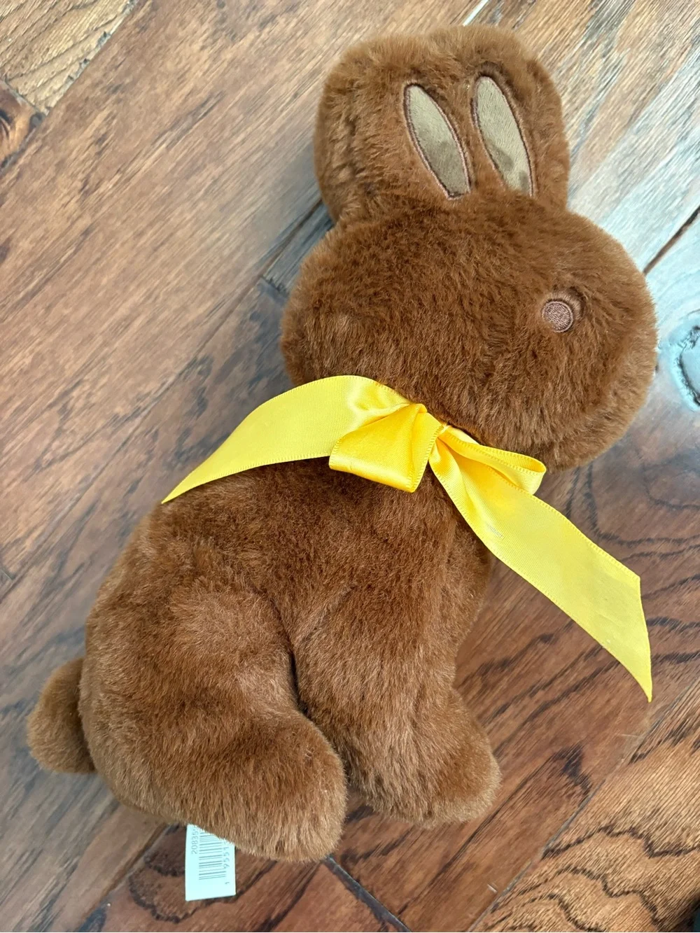 Chocolate Scented Plush Bunny with Yellow Bow